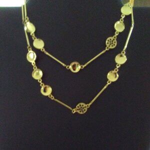 30 inch Coldwater Creek gold tone necklace w/ 3" extender